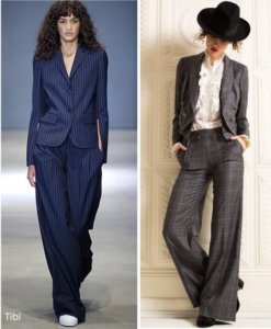 hajszálcsíkos, kockás nadrágkosztüm