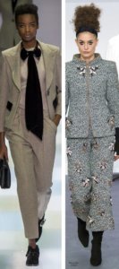 tweed nadrágkosztüm